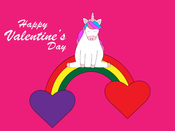 Download Happy Valentine Sticker Unicorn Theme-3 - Unicorn theme Collection