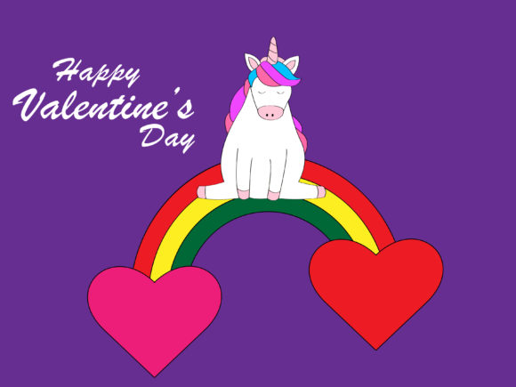 Download Happy Valentine Sticker Unicorn Theme-2 - Unicorn theme Collection