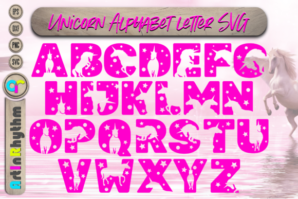Download Unicorn Theme Alphabet Letter, a-Z Font - Unicorn theme Collection