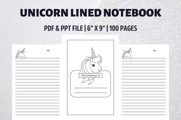 Download Unicorn Theme Lined Journal Notebook - Unicorn theme Collection