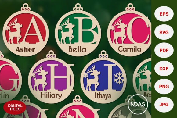 Download A to Z Alphabet Reindeer Laser Cut SVG - Premium Resources