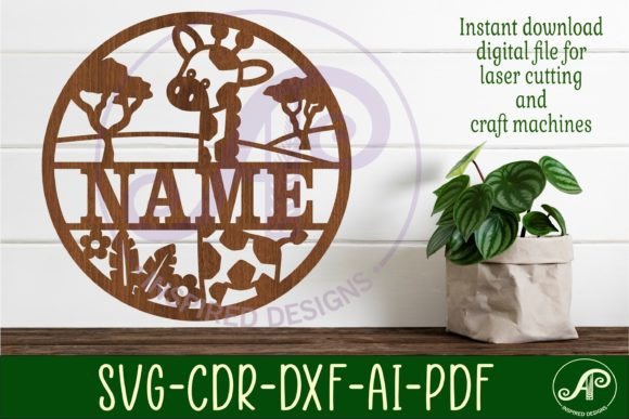 Download Giraffe Name Sign Svg Laser - Giraffe name sign Collection